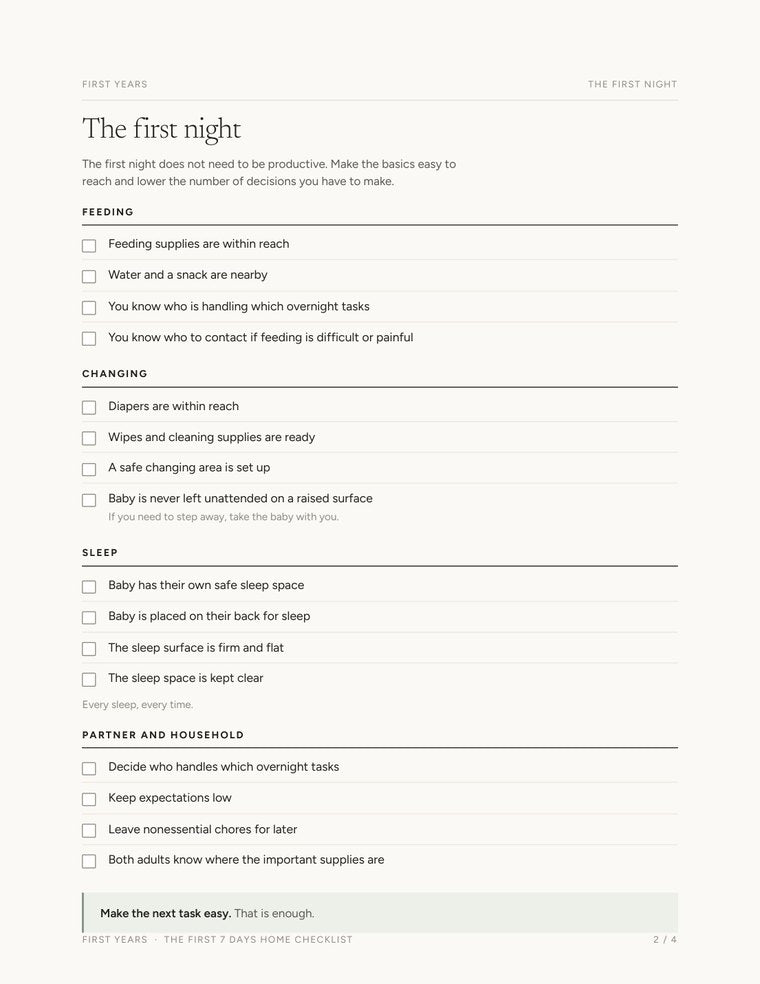 The first night