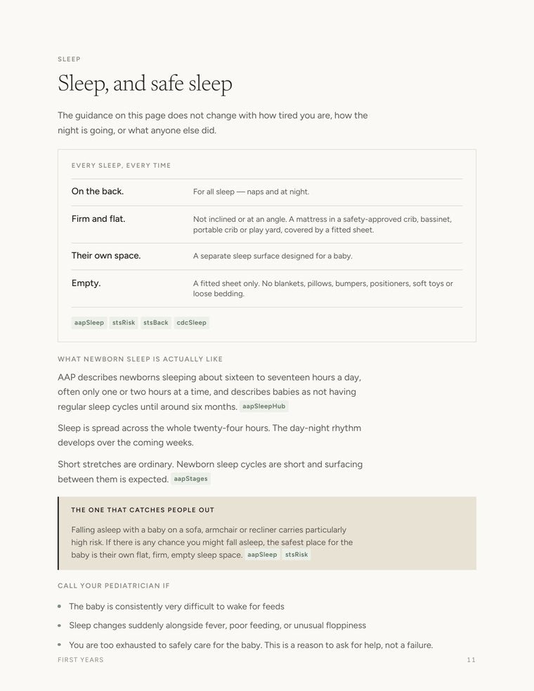 Sleep, and safe sleep
